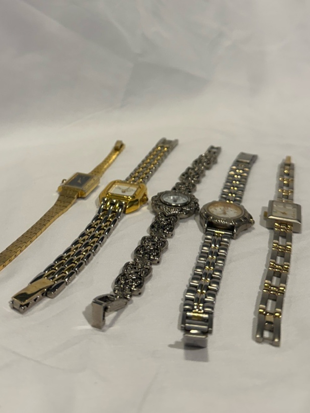 Mixed Ladies Bracelet Watches - Gold & Silver Tones (Set of 5)